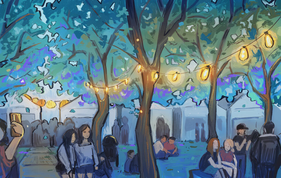 Example of complex background